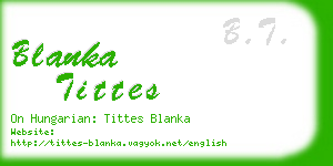 blanka tittes business card